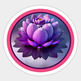 Purple flower illustration Sticker